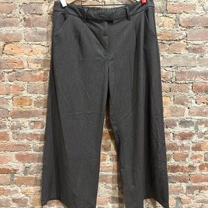 American Eagle Classic Wide-Leg Gray Dress Pants